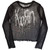 Korn Women's Long Sleeve Mesh Crop Top Shirt Still A Freak (Black) (Front & Back)