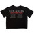 Van Halen Women's Crop Top Shirt '84 Tour (Black) (Back Print)