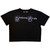Depeche Mode Women's Crop Top Shirt Hand Painted Logo (Black)