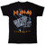 Def Leppard Unisex T-Shirt Rock Till You Drop (Black) (Back Print)