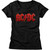 AC/DC Distressed Red Black Junior Women's T-Shirt