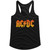 AC/DC Distressed Orange Black Junior Women's Racerback Tank Top T-Shirt