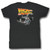 Back to the Future Car Black Heather Adult T-Shirt
