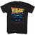 Back to the Future G Side Black Adult T-Shirt
