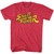 Street Fighter Red Yellow Logo Cherry Heather Adult T-Shirt