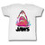 Jaws Jawzzz White Adult T-Shirt