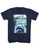 Jaws Folded Poster Navy Adult T-Shirt