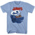 Jaws Shark Swell Blue Heather Adult T-Shirt