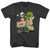 Popeye Wood Head Black Heather Adult T-Shirt