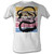 Popeye Brutus Color Stripes White Adult T-Shirt