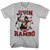 Rambo One Man One War Gray Heather Adult T-Shirt