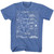 The Real Ghostbusters Blueprints Royal Heather T-Shirt