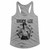 Bruce Lee Chux Gray Heather Junior Women's Racerback Tank Top T-Shirt