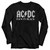 AC/DC Back In Black 2 Black Adult Long Sleeve T-Shirt