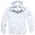 Batman Arkham Knight Descending Logo White Adult Pullover Hoodie Sweatshirt