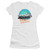Back To The Future Airbrush Junior Women's T-Shirt Sheer White