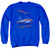 Back To The Future Lightning Strikes Adult Crewneck Sweatshirt Royal Blue