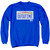 Back To The Future Outatime Plate Adult Crewneck Sweatshirt Royal Blue