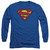 Superman Classic Logo Adult Long Sleeve T-Shirt Royal Blue