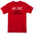 AC/DC High Voltage Stencil Adult 18/1 T-Shirt Red