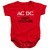 AC/DC High Voltage Stencil Baby Onesie T-Shirt Red