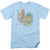 Sun Records Rockin Rooster S/S Adult 18/1 T-Shirt Light Blue
