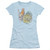 Sun Records Rockin Rooster S/S Junior Women's T-Shirt Sheer Light Blue