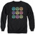 Sun Records Rocking Color Block Adult Crewneck Sweatshirt Black