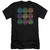Sun Records Rocking Color Block Premium Canvas Adult Slim Fit 30/1 T-Shirt Black