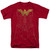 Wonder Woman Movie Armor Outline S/S Adult 18/1 T-Shirt Cardinal