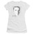 Elvis Presley Blue Eyes Junior Women's Sheer T-Shirt White