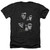 Elvis Presley Faces Adult Heather T-Shirt Black