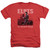 Elvis Presley Return Of The King Adult Heather T-Shirt Red