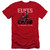 Elvis Presley Return Of The King Premuim Canvas Adult Slim Fit T-Shirt Red