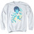 Elvis Presley Peacock Adult Crewneck Sweatshirt White