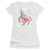 Elvis Presley Iconic Pose Classic Junior Women's Sheer T-Shirt White