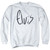 Elvis Presley Sketchy Name Classic Adult Crewneck Sweatshirt White