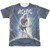 AC/DC Lightning (Front/Back Print) Adult Sublimated T-Shirt White