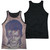 David Bowie Glam Adult Sublimated Tank Top T-Shirt White/Black
