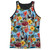 Elvis Presley Surf's Up Adult Sublimated Tank Top T-Shirt White/Black