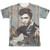 Elvis Presley Woodgrain (Front/Back Print) Adult Sublimated T-Shirt White