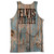 Elvis Presley Woodgrain (Front/Back Print) Adult Sublimated Tank Top T-Shirt White