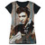 Elvis Presley Woodgrain Junior Women's Sublimated T-Shirt White