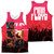 Pink Floyd Live (Front/Back Print) Adult Sublimated Tank Top T-Shirt White