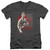 Bloodsport To The Death Adult V-Neck T-Shirt Charcoal