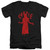 Carrie Silhouette Adult V-Neck T-Shirt Black