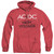 AC/DC High Voltage Stencil Adult Heather Pullover Hoodie Sweatshirt Red