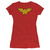 Wonder Woman Logo Junior Women's Sheer Original T-Shirt Red