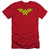 Wonder Woman Logo Adult 30/1 Original T-Shirt Red