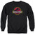 Jurassic Park 8-Bit Logo Adult Crewneck Sweatshirt Black
